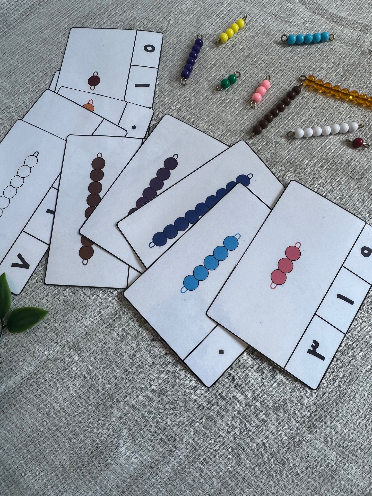 Cartes à pince autour des chiffres