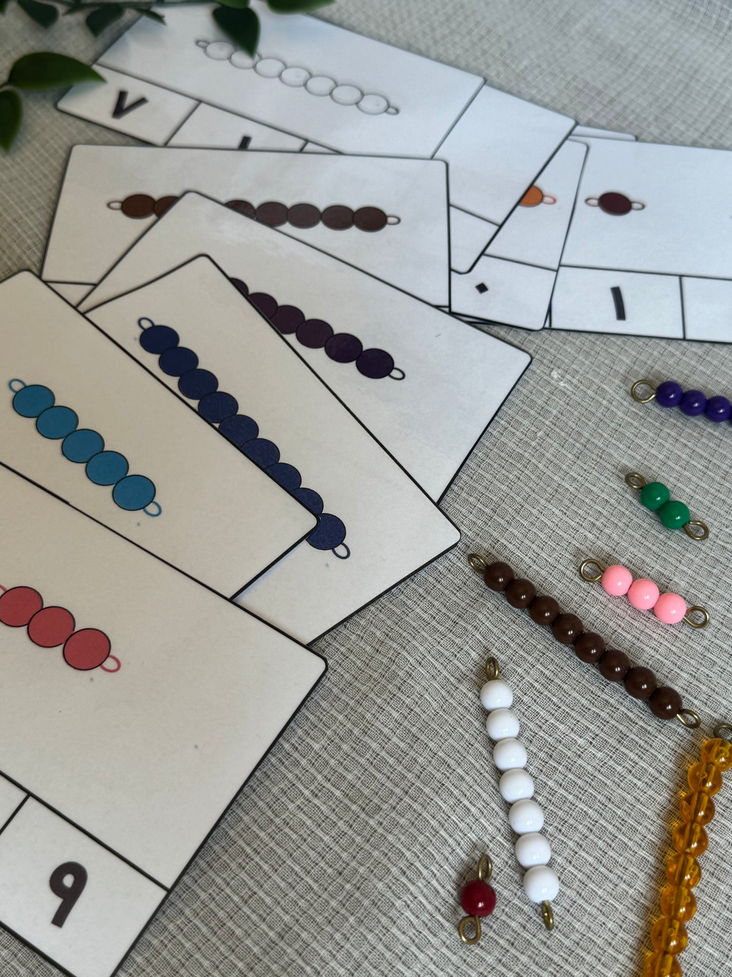 Cartes à pince autour des chiffres